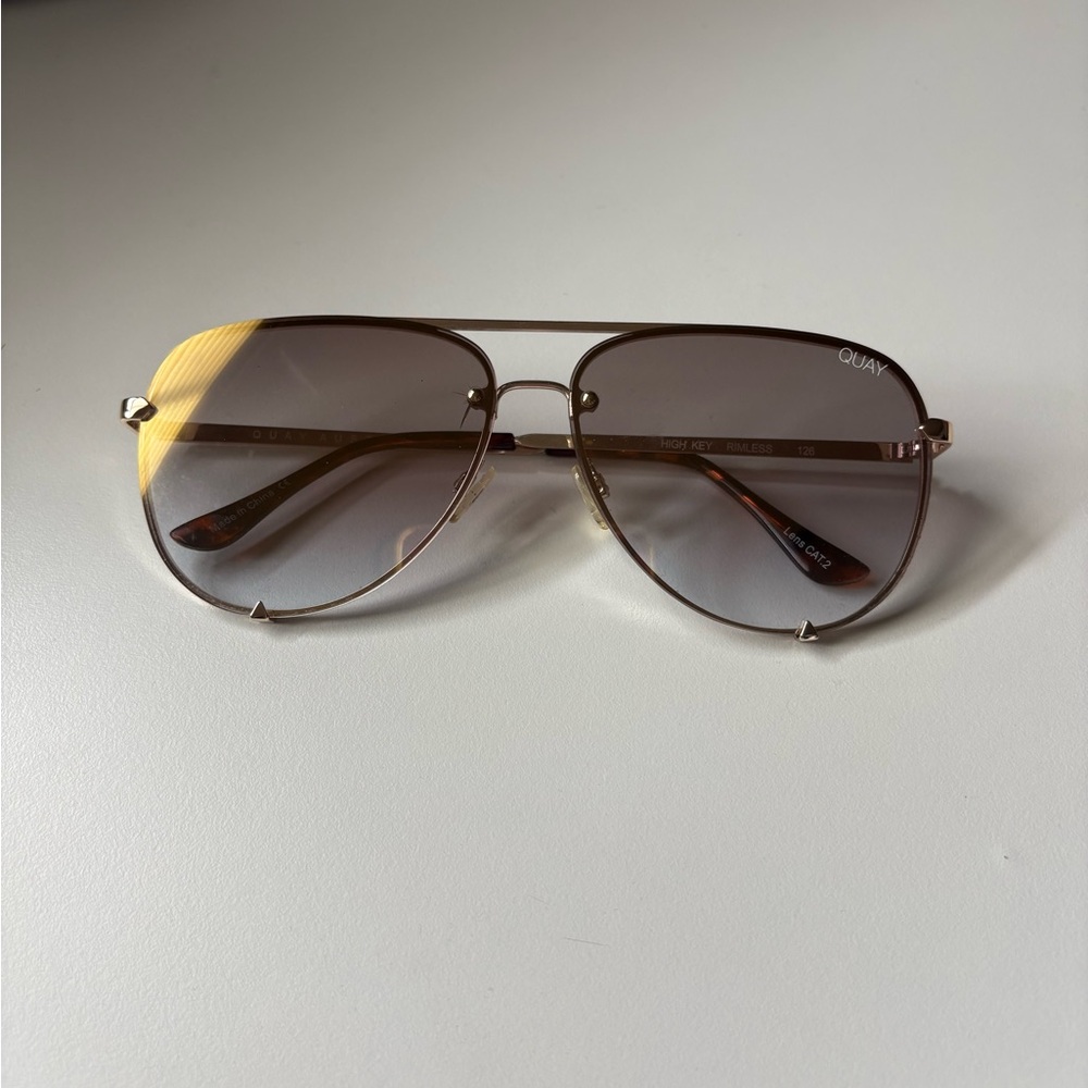Quay Australia Gold Aviator Sunglasses